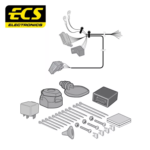 ECS 13 Pin Car Towbar Electrics Wiring For Citroen DS5 Hybrid 5 Dr Hatch 2012-On