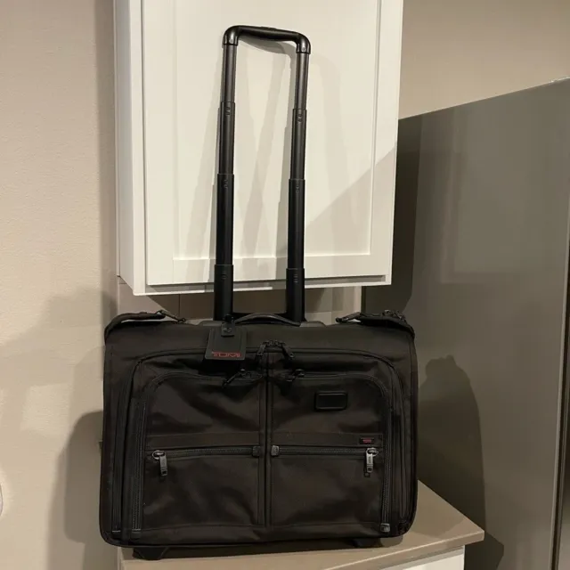 TUMI classic Alpha 2 wheeled carry on two tone garment bag luggage