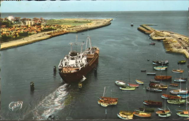 14 Ouistreham Riva-Bella Carte Postale Entree Du Port 1965