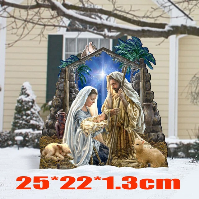 OUTDOOR NATIVITY SET WeatherproofOutdoor Nativity Scene For Yards XX