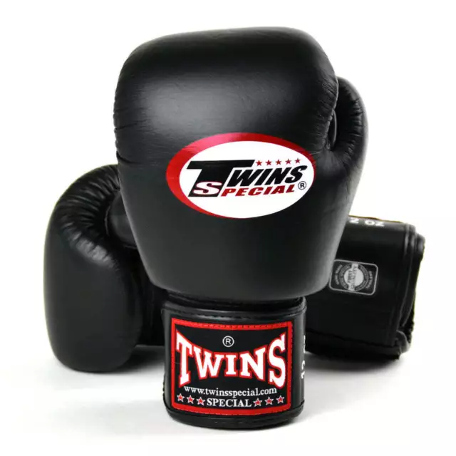 Twins Special BGVL3 Black Boxing Gloves Muay Thai MMA Kickboxing