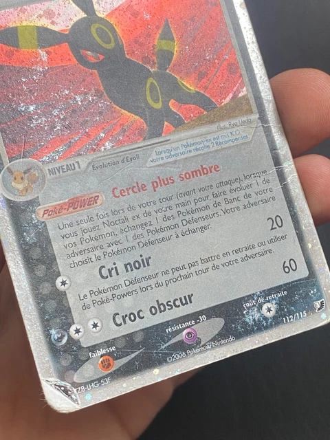 Pokemon Card Fr Ex Hidden Forces - Noctali Ex 112/115 Ultra Rare - Pl 3