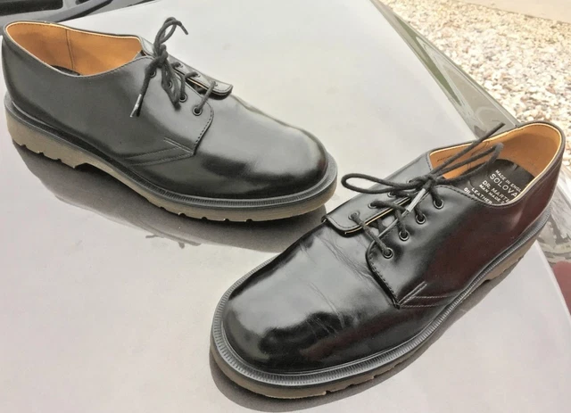 Dr Martens 1462 scarpe in pelle nera UK 10,5 EU 45,5 Made in England