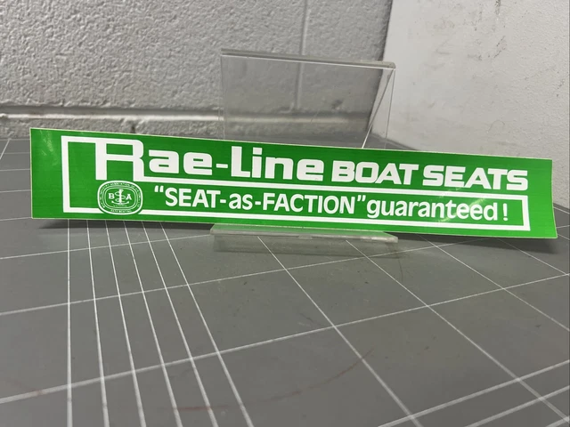 Old Rae Seat VINTAGE ORIGINAL STICKER BUMPER CAR RETRO 1980s RAE LINE BOAT SEATS ...