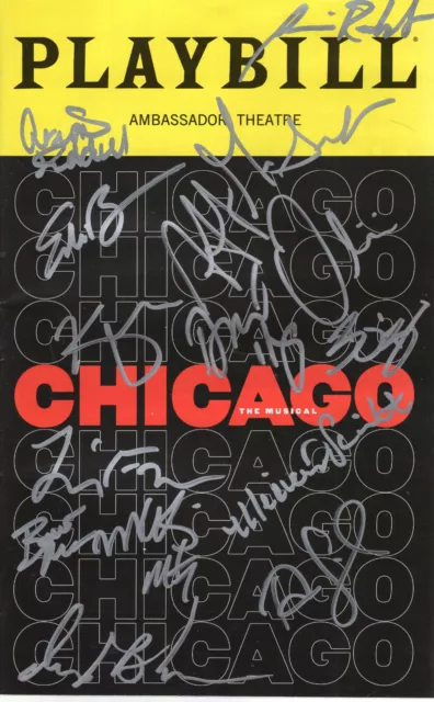 Chicago Hand Signed Ny City Playbill+Coa         Signed By 2023 Cast