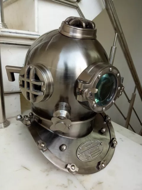 Antique Scuba SCA US Navy Mark V Divers Diving Helmet Deep Sea Marine Diver Gift