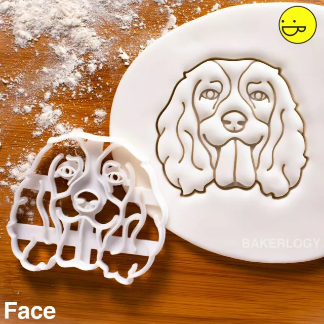 English Springer Spaniel Face cookie cutter | cute dog pet biscuit treats vet