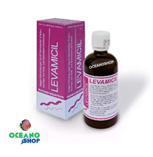 Levamicil 20 ml Manaus Aquarium parasitos intestinales y abdominales peces disco