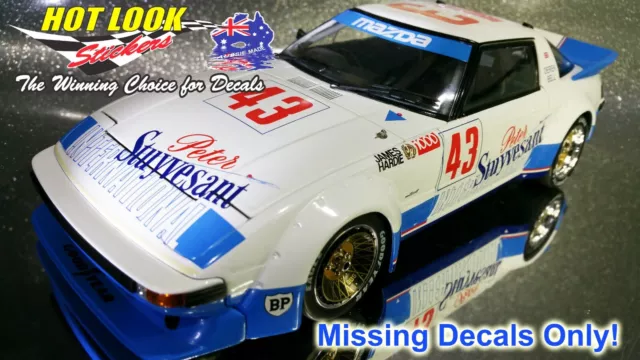 1:18 Missing Vinyl decals Allan Moffat / Bell 1981 Bathurst Mazda RX-7 Biante