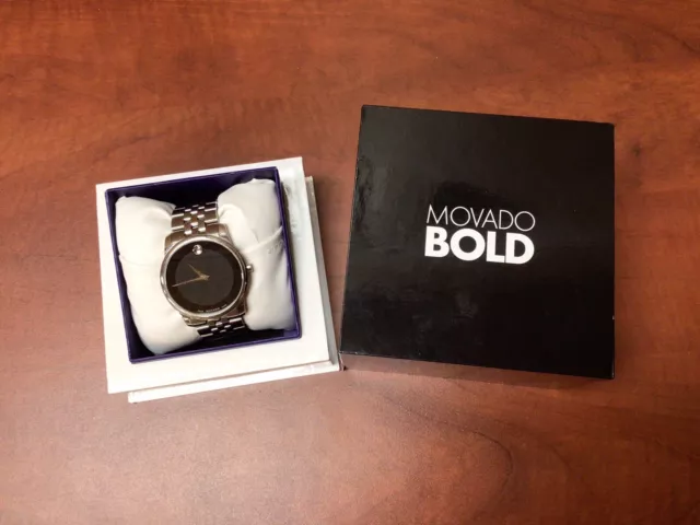 Movado Museum Classic 40mm Stainless Black Dial Quartz Men’s Watch | 20292-2