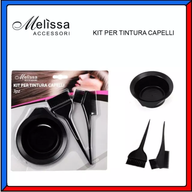 Kit Tintura con Ciotola + Pennello Pennelli per Colore Tinta Set Parrucchiera