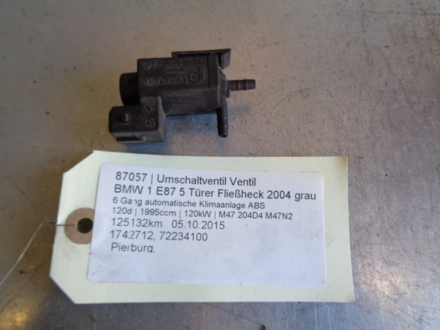Soupape de commutation de soupape BMW 1 E87 1742712 120d 120kW M47 204D4 M47N2 8