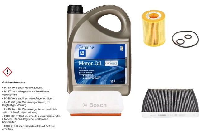 PACCHETTO ISPEZIONE BOSCH 7 L Olio ORIGINALE MERCEDES 5W-30 229.51 Per Berlina 250 D EUR 129,15 - Foto 7