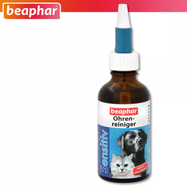 Beaphar 50ML Sensible Limpiador de Oídos Ohrenpflege Cuidado Perros Gato