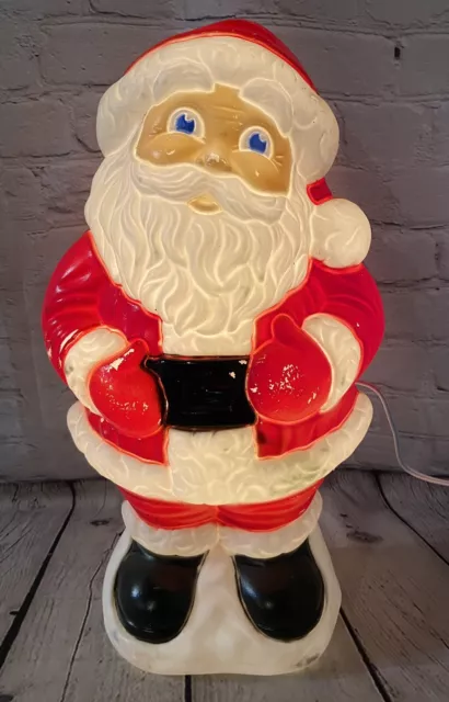 Vintage Grand Venture Santa Claus Blow Mold Christmas Lighted 18"