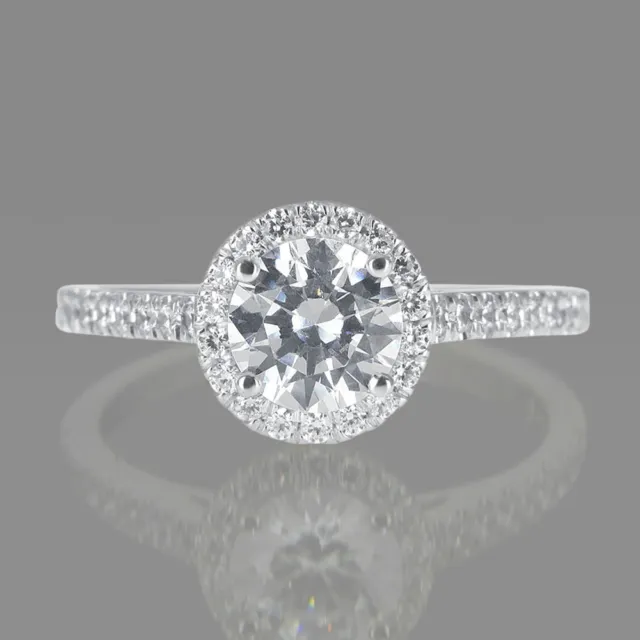 2 Carat Bridal Round Cut Diamond Engagement Ring F/VS2 14K White Gold