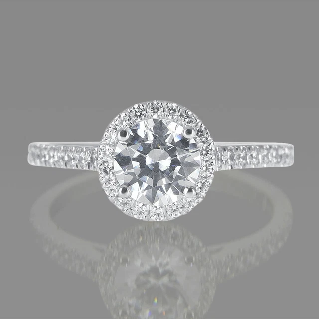 2 Carat Bridal Round Cut Diamond Engagement Ring F/VS2 14K White Gold