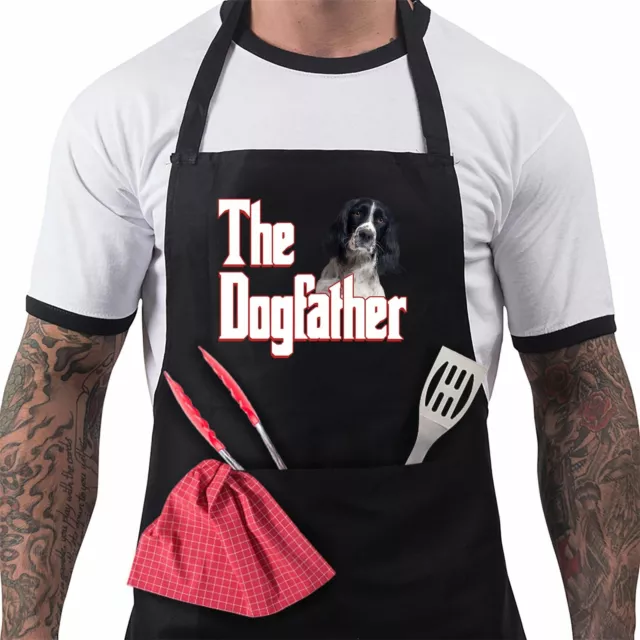 English Springer Spaniel Gifts for Dog Lovers Owners - The Dogfather BBQ Apron