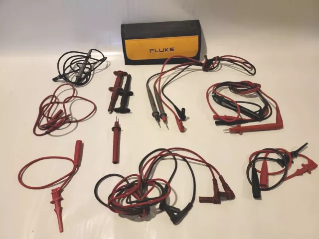 Used Fluke Test Probe Lead Cables Lot