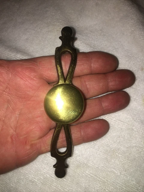 Vintage 2pc BRASS Cabinet Door Drawer Pulls Handles~5” KBC N13984 Keeler Brass
