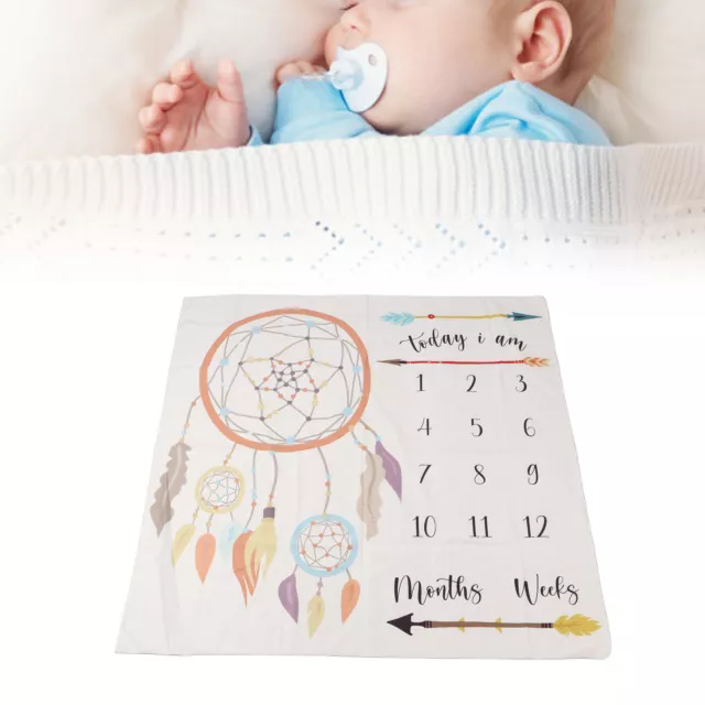 Baby Milestone Blanket Cute Pattern Baby Month Blanket For Photography Props ◑