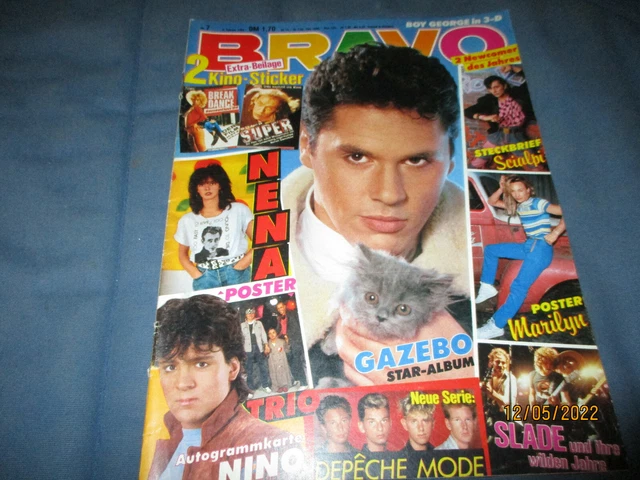 Bravo 9.2.1984 7/84 mit Nena Poster Heft komplett