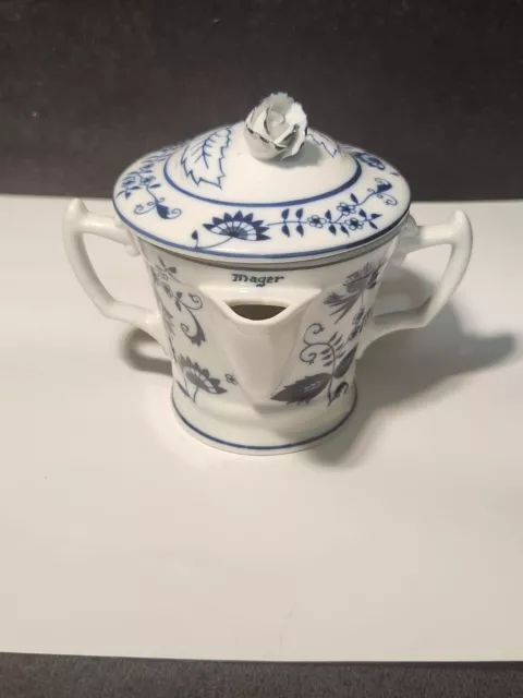 Blue Onion Mager & Fett Sauce Boat Dish Tea Pot Double Spout--