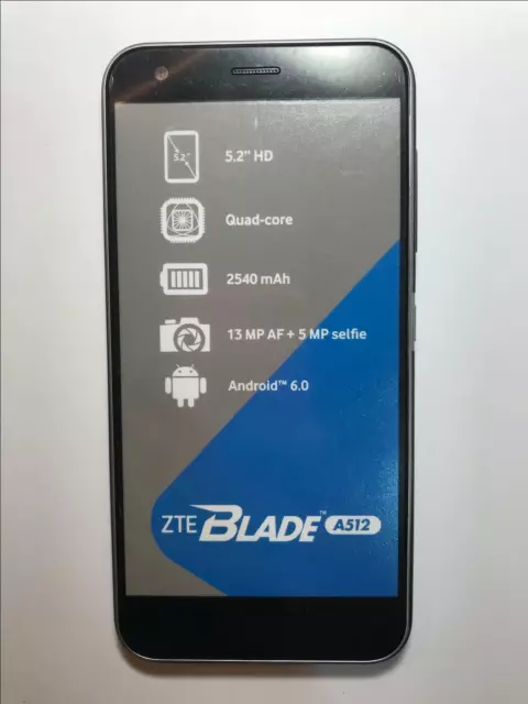ZTE BLADE A512 Black Smartphone Dummy Kids Toy Display Phone FAKE PHONE