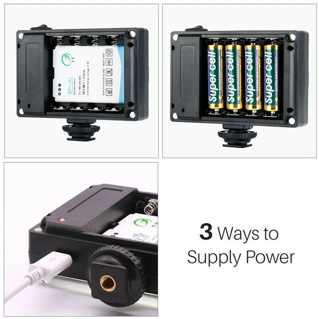 Lampe de remplissage panneau vidéo de studio LED universelle pour caméscope DSLR 3