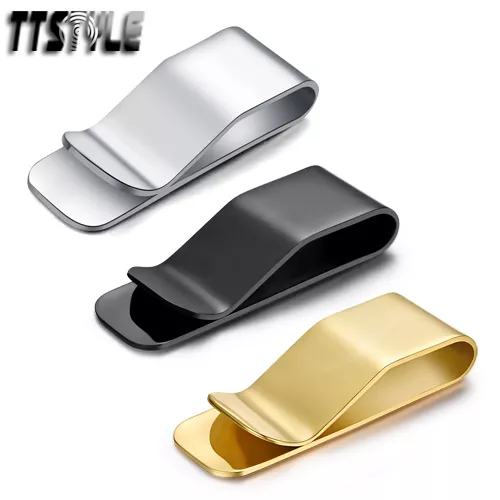 High Quality Thick TTstyle 316L Stainless Steel Money Clip 3 Colours NEW