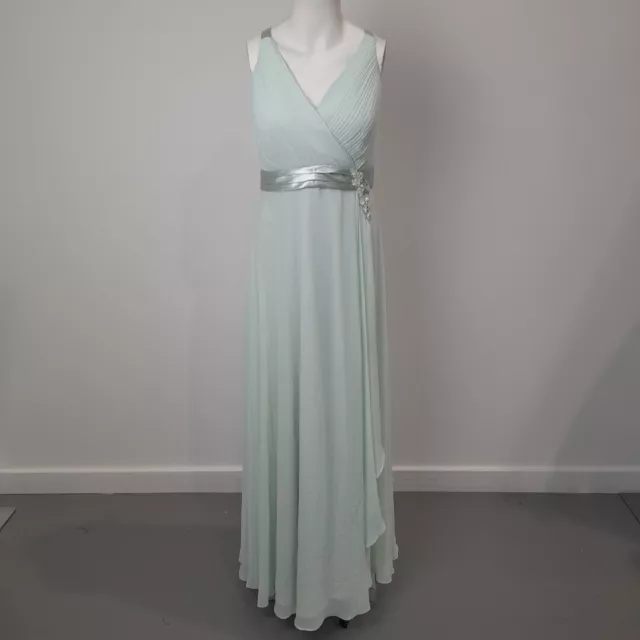 Jenny Packham Dress Size 14 Womens Green Sleeveless Maxi Evening BNWT -WRDC
