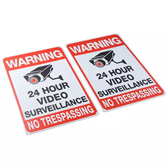 Protected No Trespassing 24 Hour Video Surveillance Sign Warning Sign Plaques