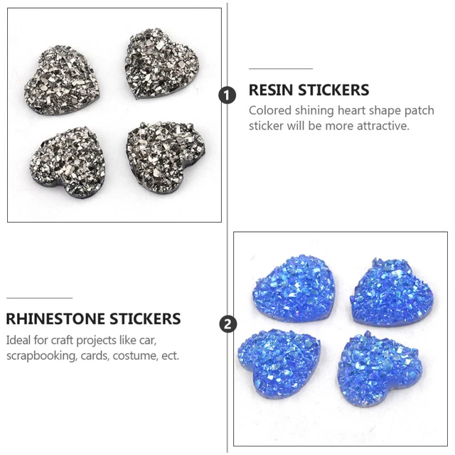100pcs Birthstone Charme Perlen Valentinstag Liefern Harz Tasten Scrapbooking 3