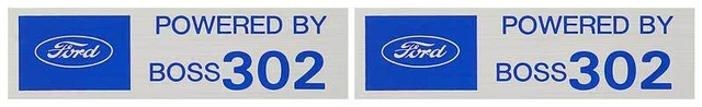 Powered By Boss 302 Valve Cover Decals - Pair