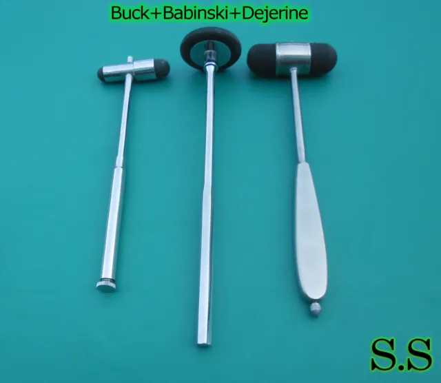 Neurogical Hammer Set Buck,Dejerine & Babinski Diagnostic Instruments