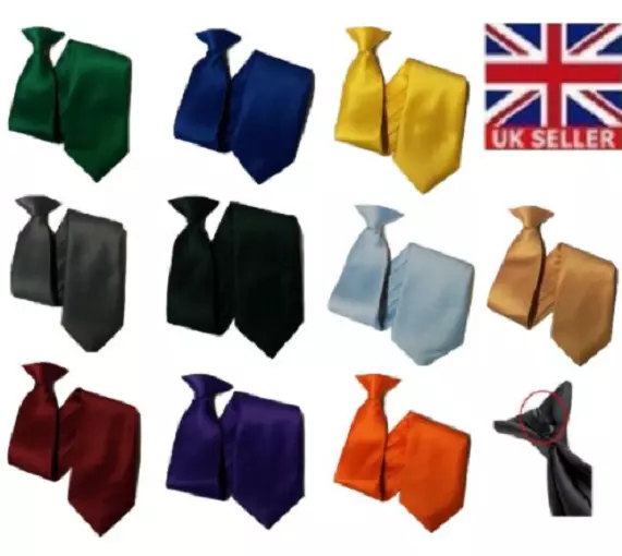 Tinta Unita con Clip Abbigliamento Cravatta Sicurezza E Festa Nuziale UK Seller
