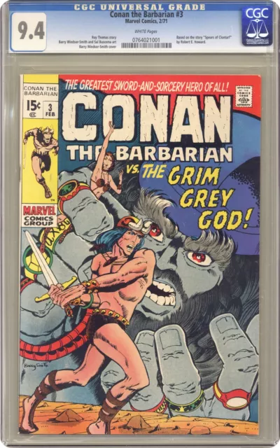 Conan the Barbarian #3 CGC 9.4 1971 0764021001