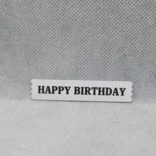 20 Printed Happy Birthday Sentiment Label Die Cuts...cardmaking