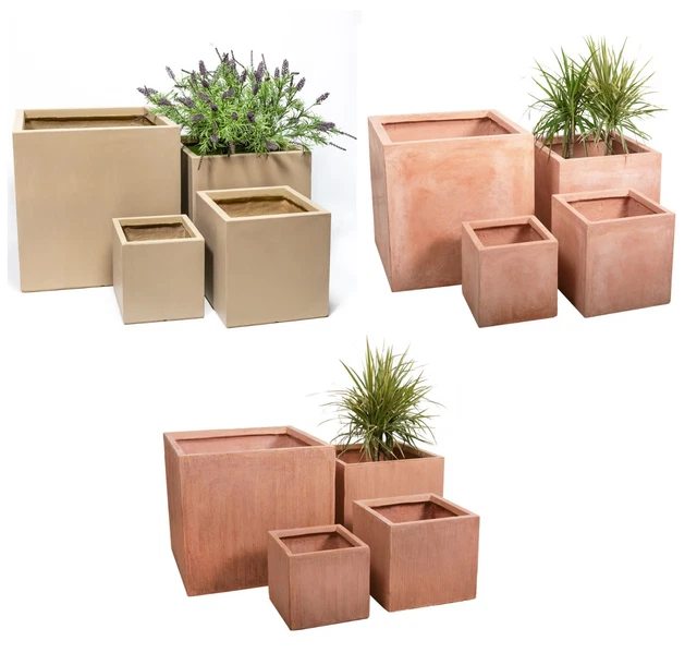 FIBRE CLAY FIBRECOTTA Planters Garden Plant Terracotta Pots Outdoor