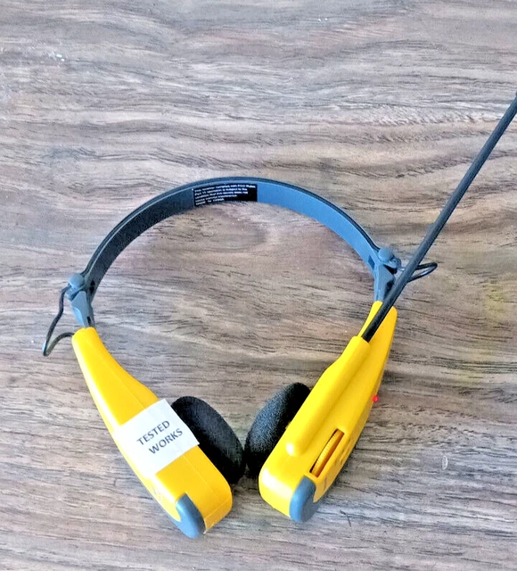 SUNTONE AM FM Headphone Radio Portable Audio Yellow Working 100% ...