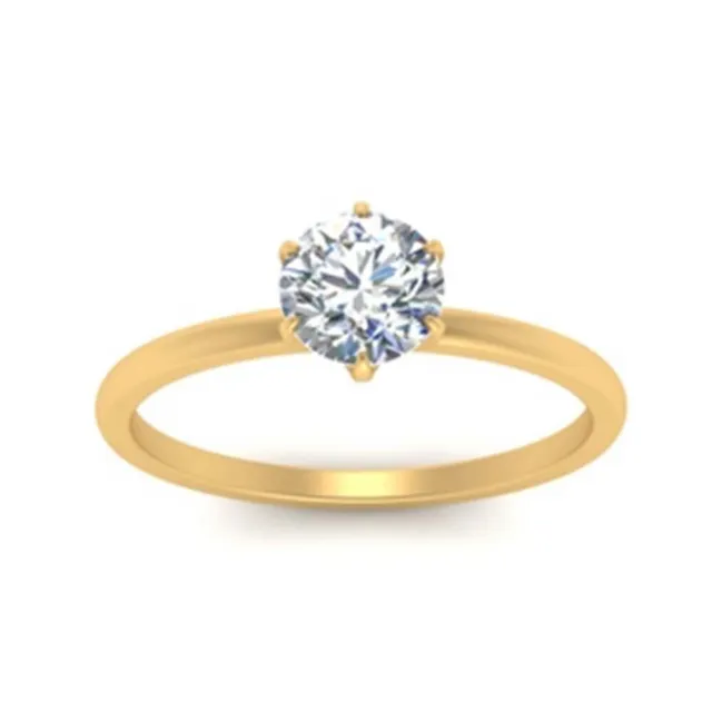 Anello in oro con diamanti da 0,60 ct rotondo certificato IGI GIA coltivato...