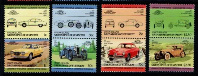 Grenadines St Vincent Union Island 1984 1985 Automobiles selection to $2.50 MNH