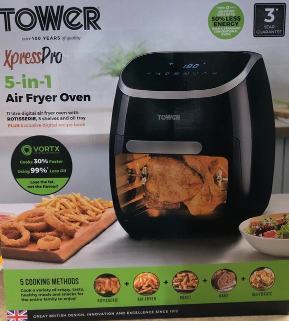 TOWER XPRESS PRO 11L 5in1 Digital Air Fryer Oven 3 Racks 2000W T17039
