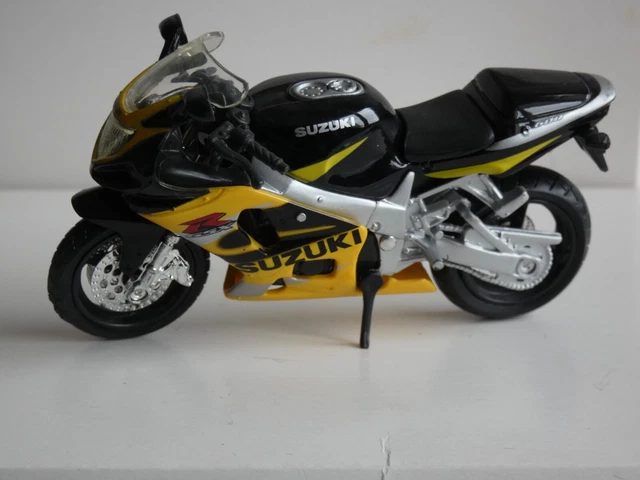 Modèle Réduit MOTO Maisto 1/18 Suzuki GSXR 600 2003 Noir & Jaune - Avec Socle - Occasion