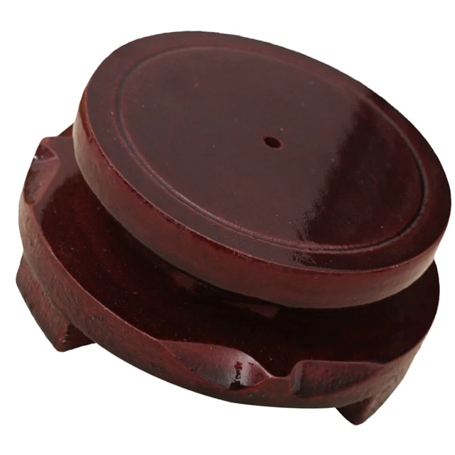 Support Vintage En Bois Sculpté Pour Vase - 32x16,5x7,3 Cm - Déco Salon/boutique - Style Rétro