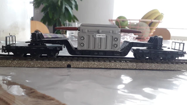 Wagon Plat Surbaissé Märklin HO Réf 4618 - Noir - Modélisme Ferroviaire - Occasion
