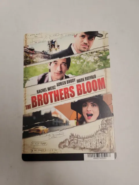 The Brothers Bloom BLOCKBUSTER SHELF DISPLAY DVD BACKER CARD ONLY 5.5"X8"