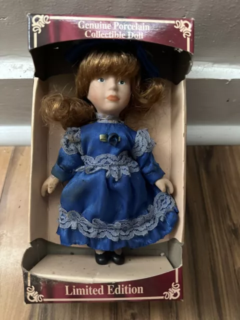 New 6" Genuine Bisque Porcelain Collectible Doll Limited Edition Hand painted