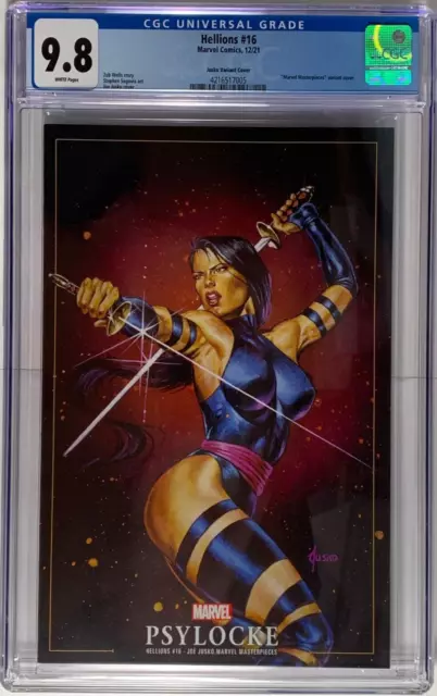 Hellions #16 (12'21) Cgc 9.8 Nm/M Joe Jusko Marvel Masterpieces Psylocke Variant