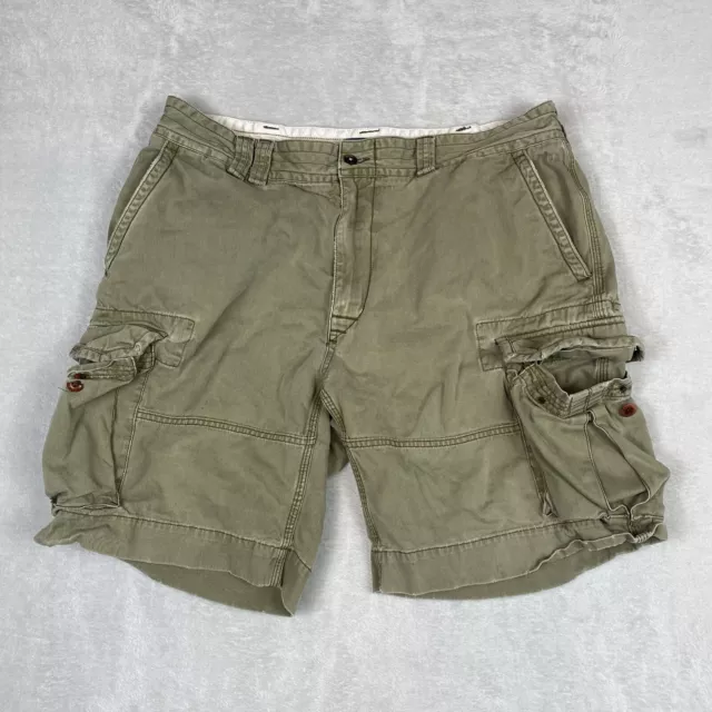 VTG Polo Ralph Lauren Mens 39 Cargo Shorts Gellar Fatigues Thick Green *read